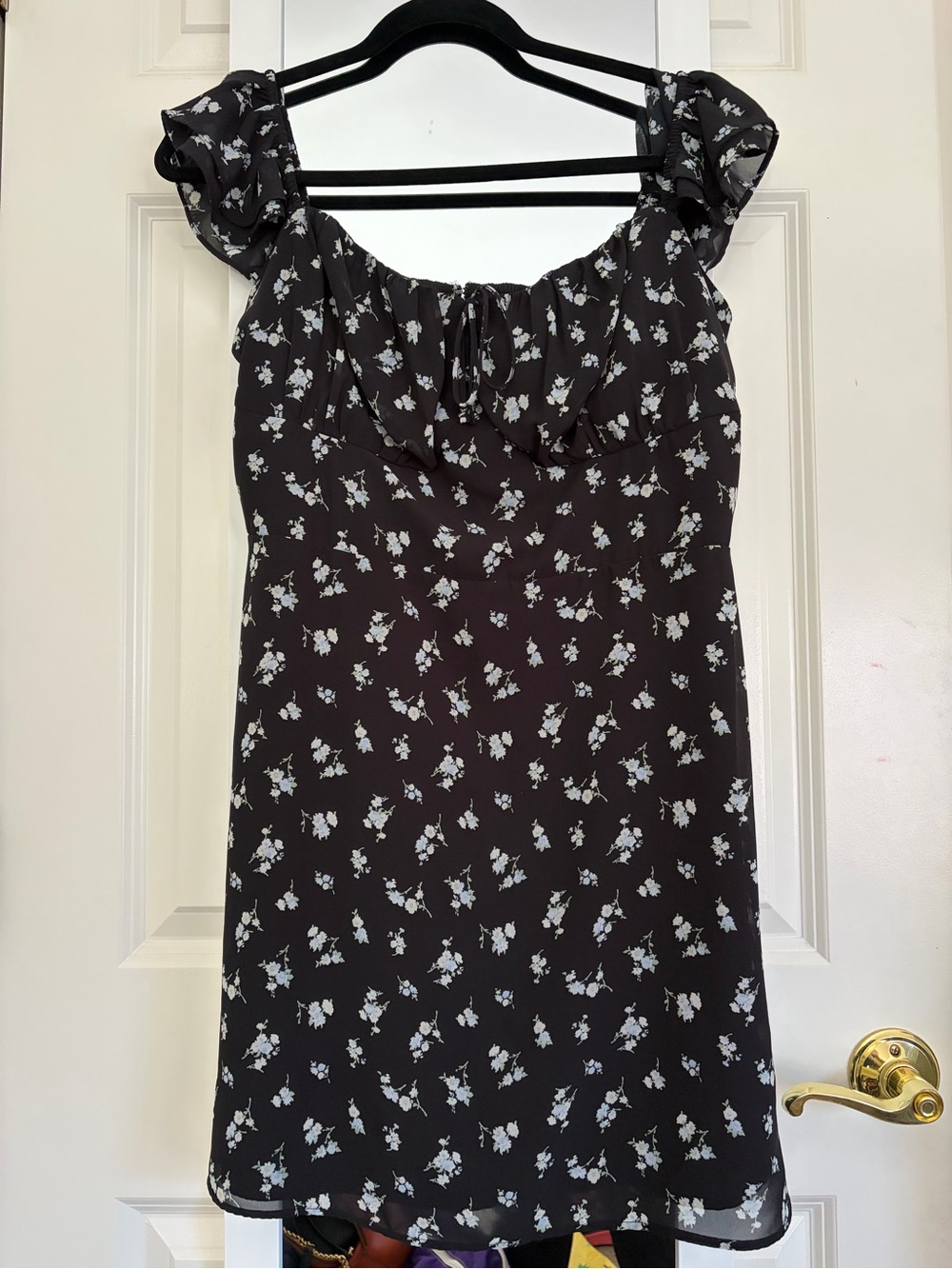 Hollister Floral Flutter Sleeve Dress